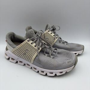On Cloudswift Swiss Engineering Women's Sz 8 Grey White Running Shoes Athletic